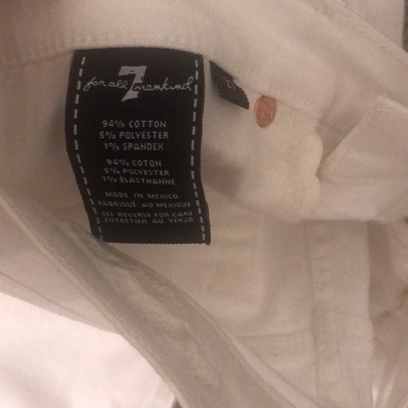 7 For All Mankind White Skinny Jeans size 27 - Picture 3 of 5